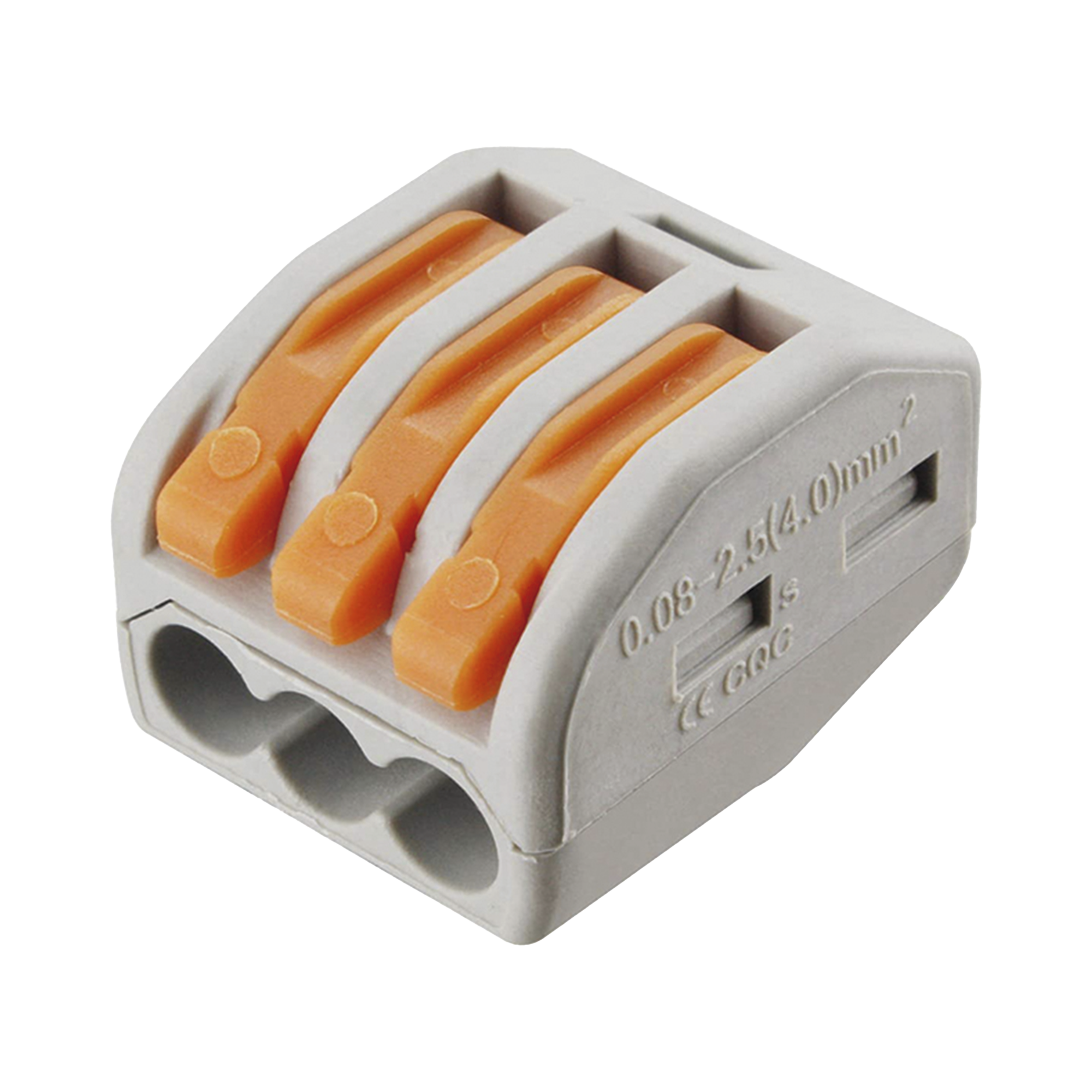 CON-1004|Conector Compacto para 1 Cable de Entrada 2 Cables de Salida / Cables Compatibles 12AWG-28AWG